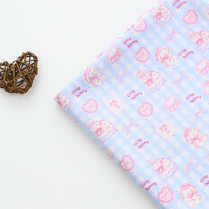 대폭 30수 면원단 체크와 큐트 버니 Z2081