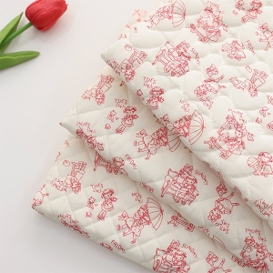 대폭 4온스 누빔원단 소녀의 하루 레드 3종 Z2089