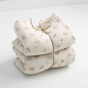 대폭 요루 이중거즈 원단 토이베어 2종