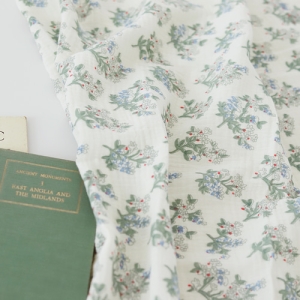 이중 요루 거즈 코튼 플로럴 메모리 원단