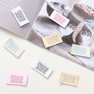 4개) 직조라벨 레터링 러브 케어 4종 Z2093