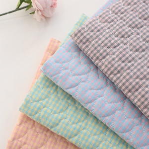 대폭 4온스 미니하트 누빔원단 4mm 상큼 체크 Z2095