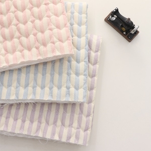 대폭 4온스 미니하트 누빔원단 멜란워싱 1cm 스트라이프 3종 Z2096