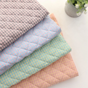 대폭 4온스 미니다이아 누빔원단 4mm 상큼 체크 Z2097