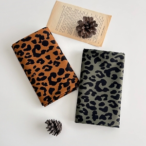 면 10수 트윌 캔버스 원단 사파리 호피 SL168