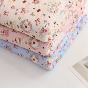 대폭 벨로아 골지 원단 고양이와 소품 3종 Z2109