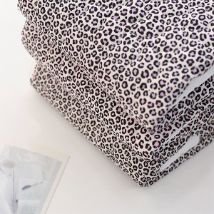 대폭 4온스 미니하트 누빔원단 호피 패턴 Z2112