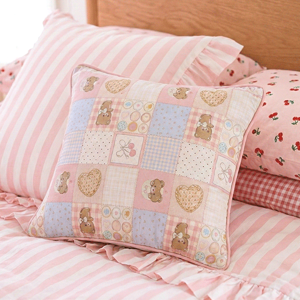 캐릭터 패치워크 20수 면원단 베어주빌레