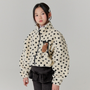 러블리 하트 덤블 플리스 원단 2종