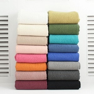 30수 양면 줄누빔원단 피그먼트 워싱 7mm 16종