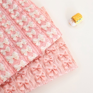 대폭 4온스 미니하트 누빔원단 뜨게 리본 2종 Z2144