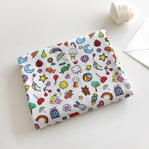 DTP 프린팅 40수 캐릭터 면원단 해피드로잉 SL912