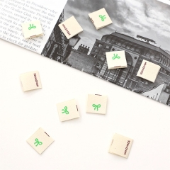 10개) 끼움라벨 핸드메이드 초록 리본 Z2158