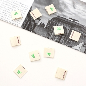 10개) 끼움라벨 핸드메이드 초록 리본 Z2158