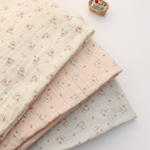 대폭 DTP 요루 이중거즈 원단 당근과 토끼 3종 Z2165