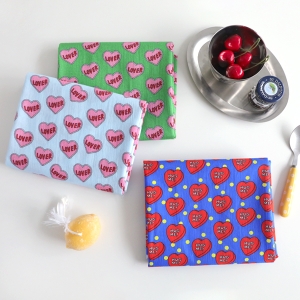 DTP 프린팅 40수 비비드 하트 면원단 비비드하트팝 SL918,919