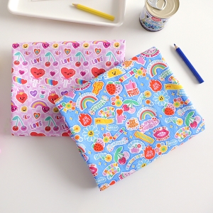 DTP 프린팅 40수 캐릭터 면원단 꿈꾸는스케치북 SL925,921