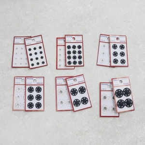 블랙 투명 플라스틱 스냅단추(6사이즈)