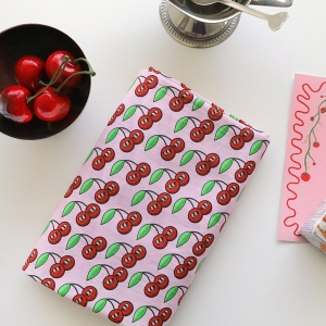 DTP 프린팅 과일 캐릭터 면원단 조이풀체리 SL935