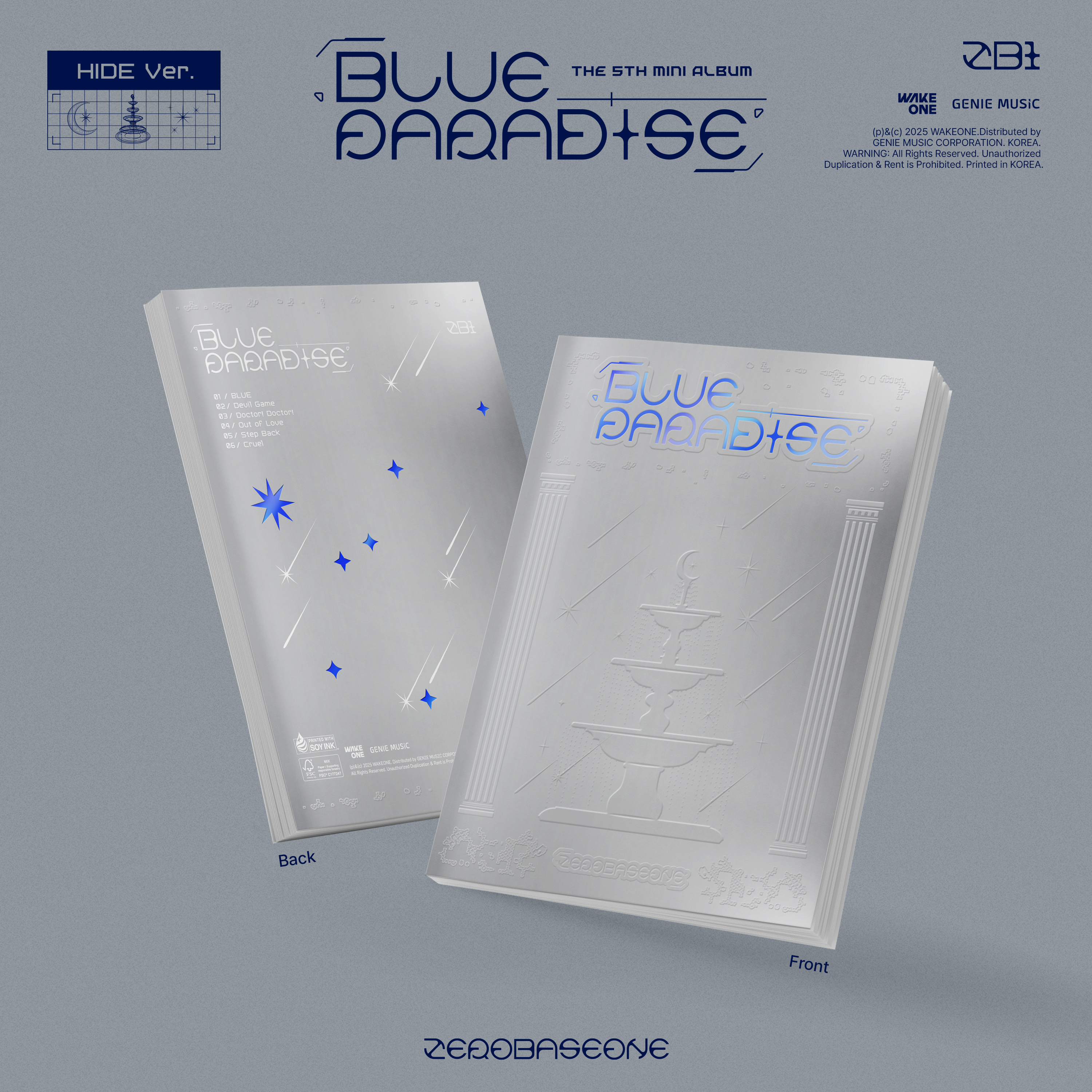 제로베이스원(ZEROBASEONE) - 미니5집_BLUE PARADISE (2종 中 1종 랜덤)