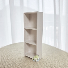 오비츠 및 피규어 호환 마메가샤홍 콩책 3단 수납책장(페일화이트)