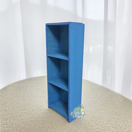오비츠 및 피규어 호환 마메가샤홍 콩책 3단 수납책장(프러시안블루)