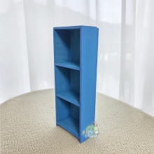 오비츠 및 피규어 호환 마메가샤홍 콩책 3단 수납책장(프러시안블루)