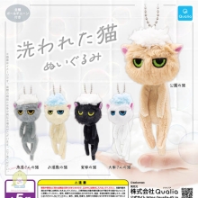 QUALIA 목욕당한 고양이 누이구루미 캡슐토이 5종셋트
