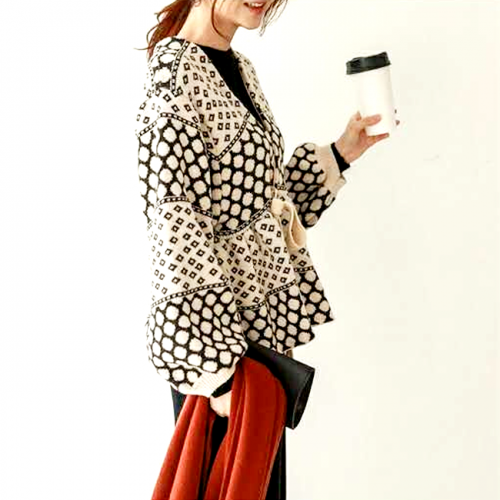 시즌오프 특집 세일[예안나] 니트 가디건 - 벌룬 리본 니트 가디건 YE8158