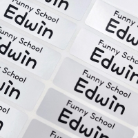 투명/실버 네임스티커 (대,중) 네임스티커 방수 이름스티커 어린이집 신학기 이름표 선물