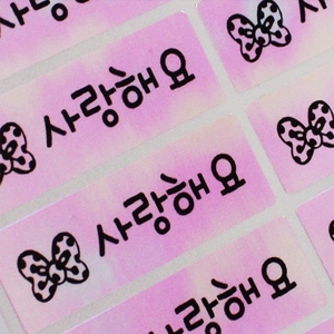 핑크폴리 네임스티커 (대형)