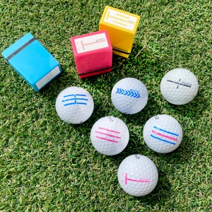 (문구제작)[번짐없이 바로 마르는] 골프 볼 라이너 스탬프 공 도장 캐디 마킹 마스크 속건