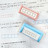 S-35티처스 5칸 3칸 네모칸 학습 오답 체크 도장 선물 연습 수학 도장 스탬프 주문제작