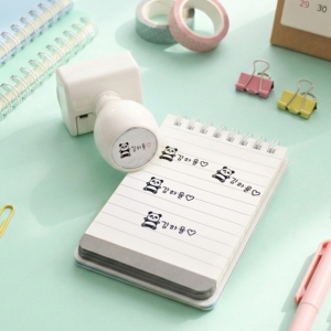 S-N1 화이트2030 네임스탬프 이름도장 의류스탬프 속건 미니 식권 어린이집 결혼식 주문 제작