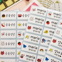 캐릭터 네임스티커(White3종) 네임스티커 방수 이름스티커 어린이집 신학기 이름표 선물