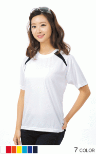 쿨론 사선배색 반팔 (긴팔가능)