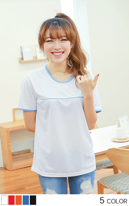 쿨론배색라운드 (기능성)