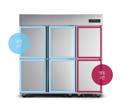LG 비즈니스 냉장고 C170LDZB 업소용 냉장고 냉장4칸 냉동2칸 1610L