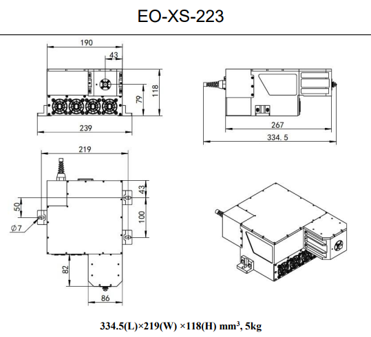 223 nm UV Solid State Laser  　
