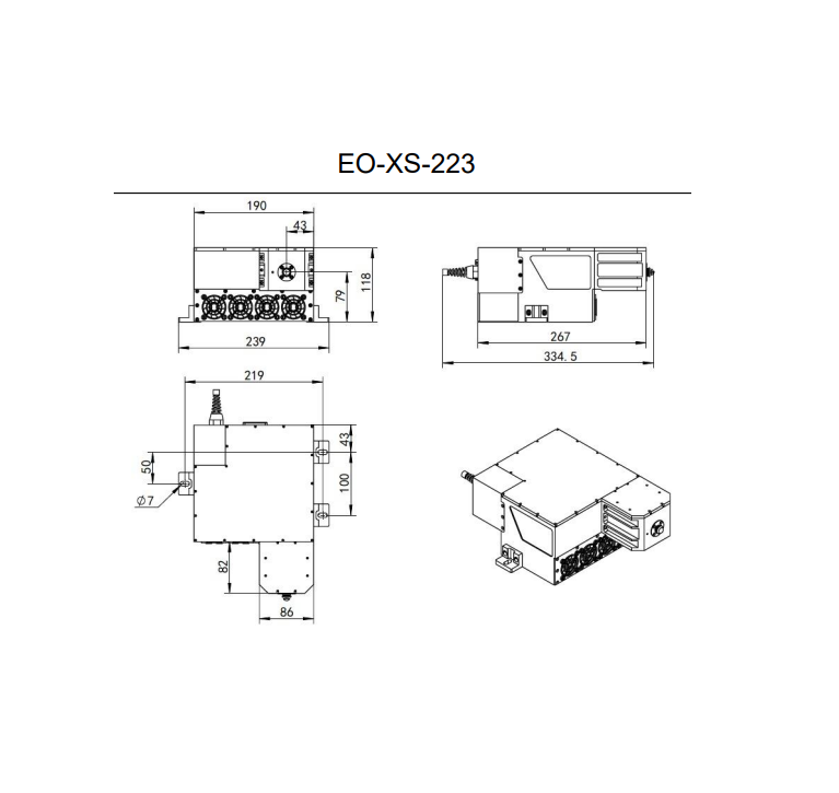 223 nm UV Solid State Laser  　