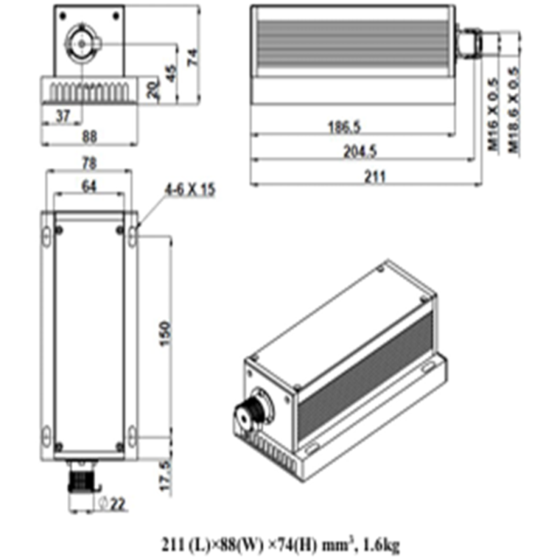 480 nm Blue Solid State Laser