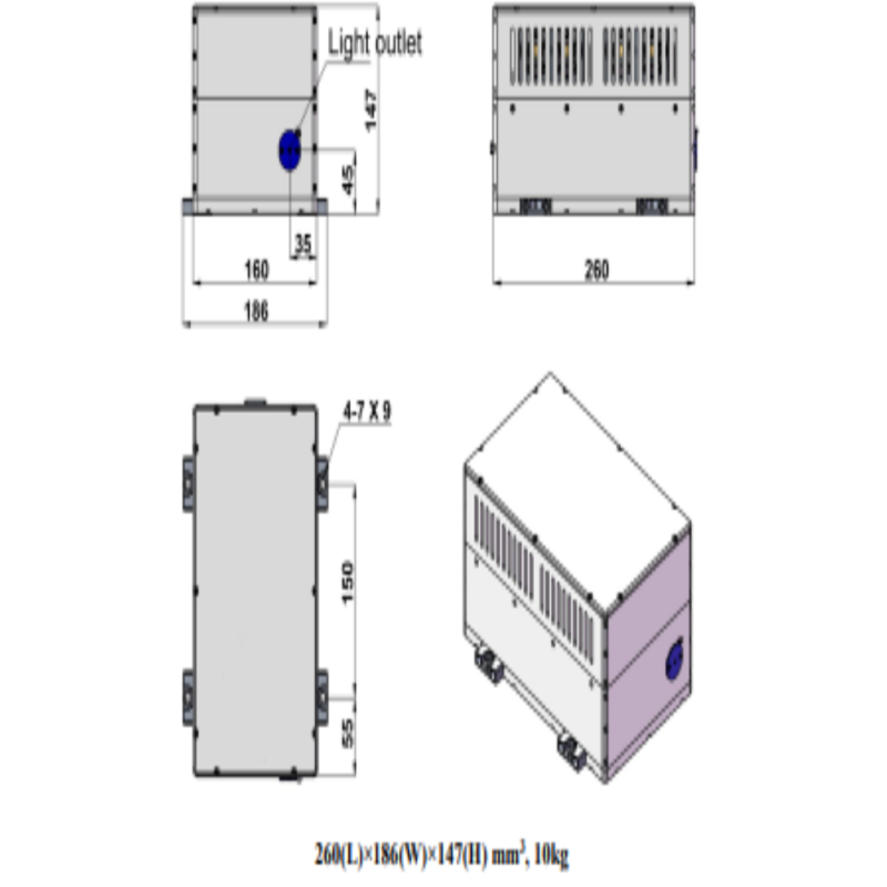 484nm Violet Blue Solid State Laser  　