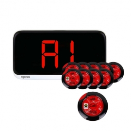 [씨스콜] 더 길어진 수신률의 신형 모니터 SR-A2001 + 슬림 호출벨 ST-200 레드 10개 세트