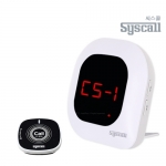 [씨스콜] 사각슬림호출벨 미니수신기 세트 (SR-300F 모니터 1개 +ST-800 호출벨 1개)