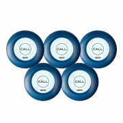 [씨스콜] ST-A1 신형 슬림 원형 디자인패턴 호출벨 - 다크블루 5개 세트