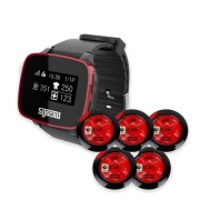 [씨스콜] 슬림호출벨 레드 5개 + 손목형 페이져 세트 (ST-200 + SB-650 레드블랙)