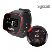 [씨스콜] 슬림호출벨 블랙 1개 + 손목형 페이져 세트 (ST-200 + SB-650 레드블랙)