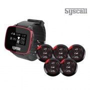 [씨스콜] 슬림호출벨 블랙 5개 + 손목형 페이져 세트 (ST-200 + SB-650 레드블랙)