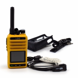 [민영정보통신]  최신형 디지털 생활무전기 LOG-0011D 1대풀세트 (가죽케이스/인이어)