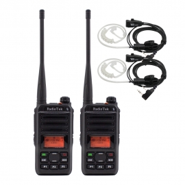 [라디오텍] DRT-880 디지털 업무용 무전기 2대 풀세트 (이어마이크 포함)